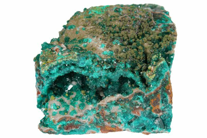 Gemmy Dioptase Crystals on Dolomite - Mpita Prospect, Congo #131263